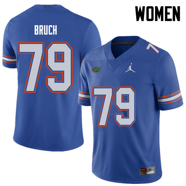 Jordan Brand Women #79 Dallas Bruch Florida Gators College Football Jerseys Sale-Royal